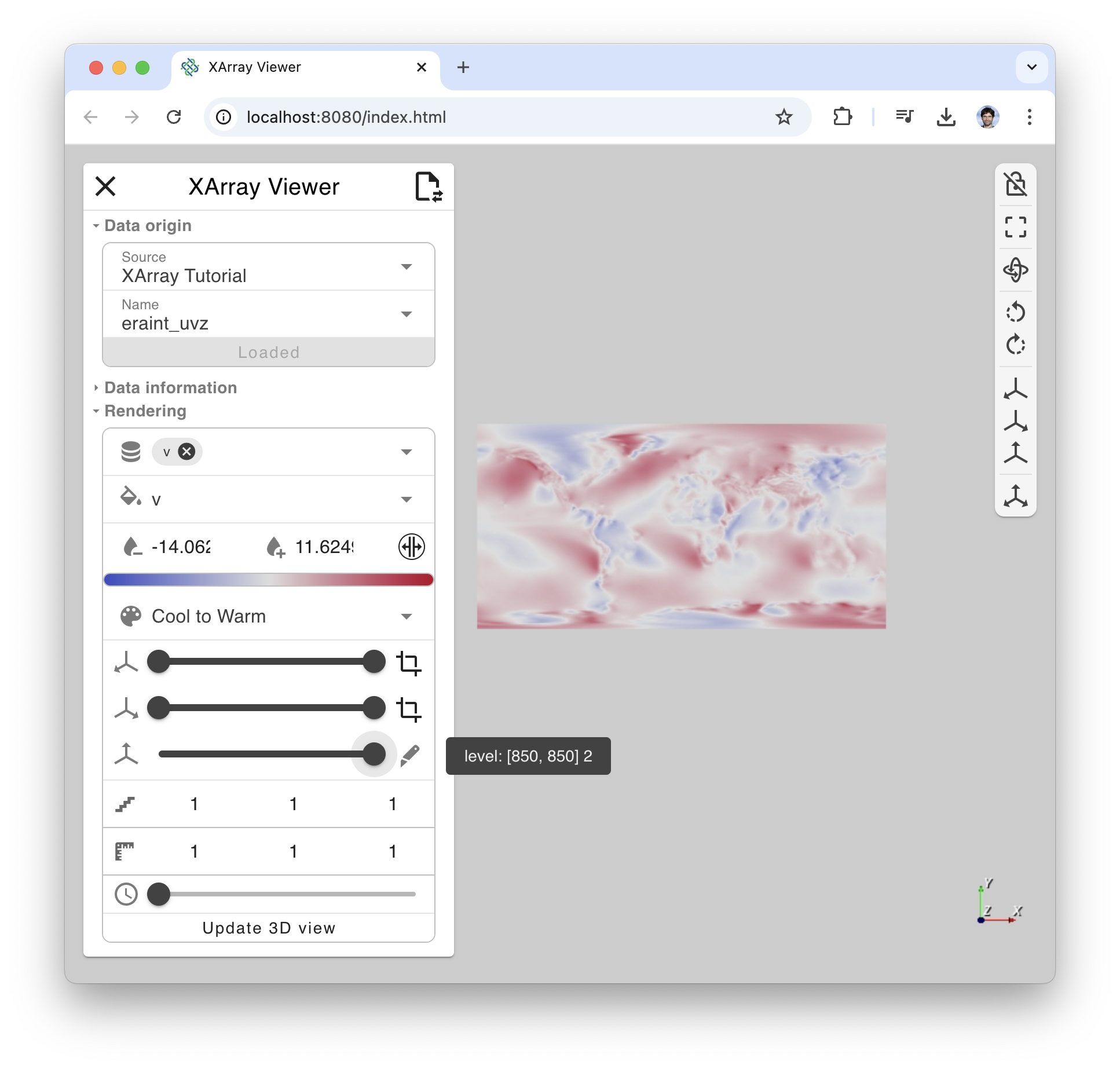 XArray Viewer - Pan3D Documentation